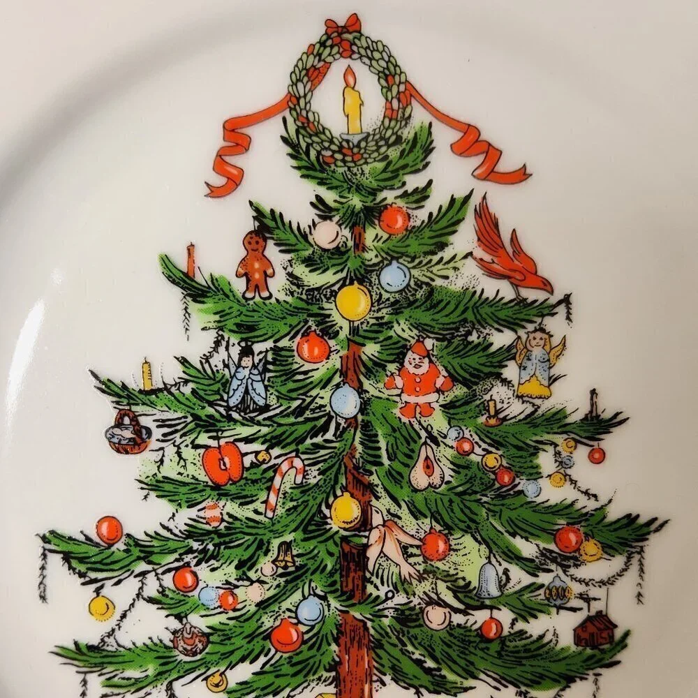 Georges Briard Yule Tide Christmas Tree Salad Desert Plate 7-1/2